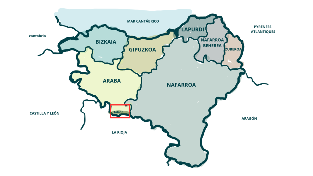 Un mapa muy "open your mind traveling" de la Sierra de Toloño