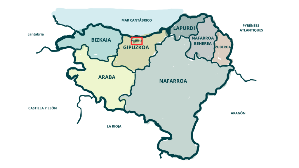 Un mapa muy "open your mind traveling" del Parque Natural de Pagoeta (Gipuzkoa)