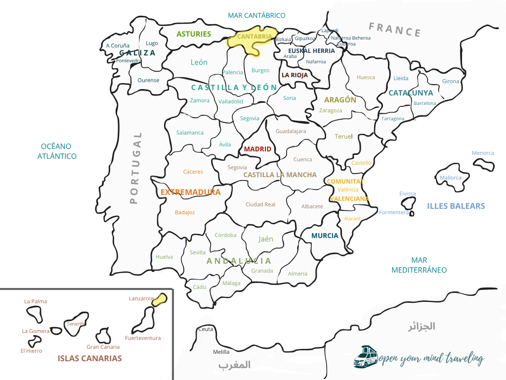 Un mapa muy “open your mind traveling” de la peninsula ibérica