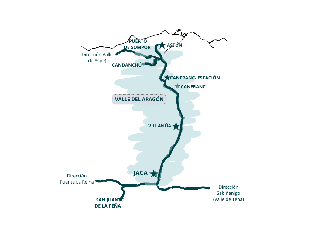Un mapa muy “open your mind traveling” del Valle del Aragón