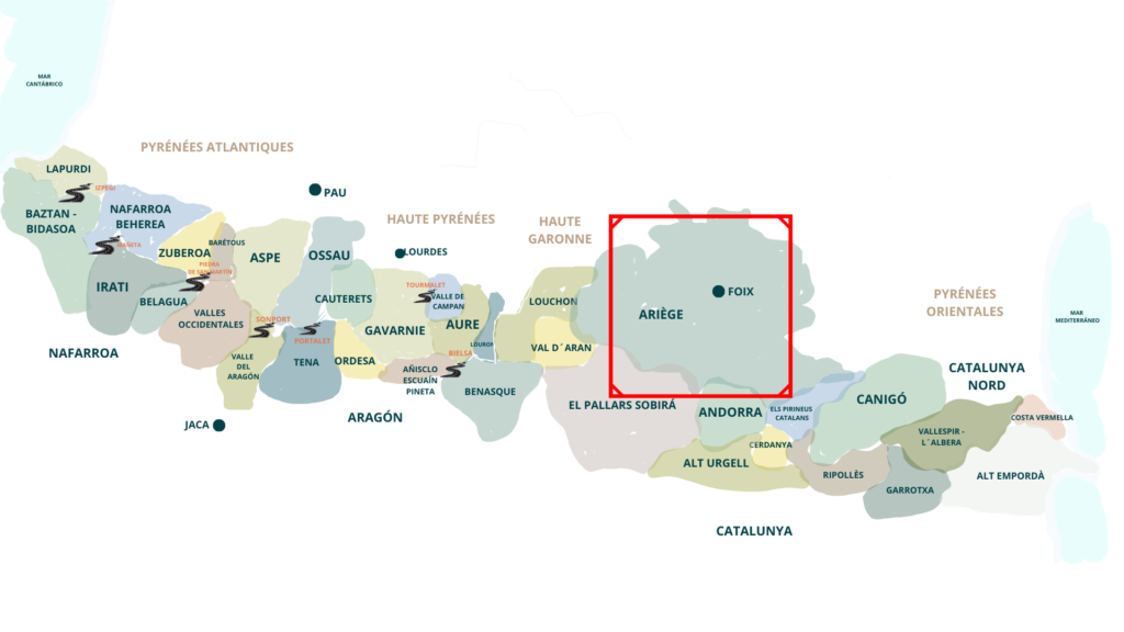 Un mapa muy “open your mind traveling” de Ariège