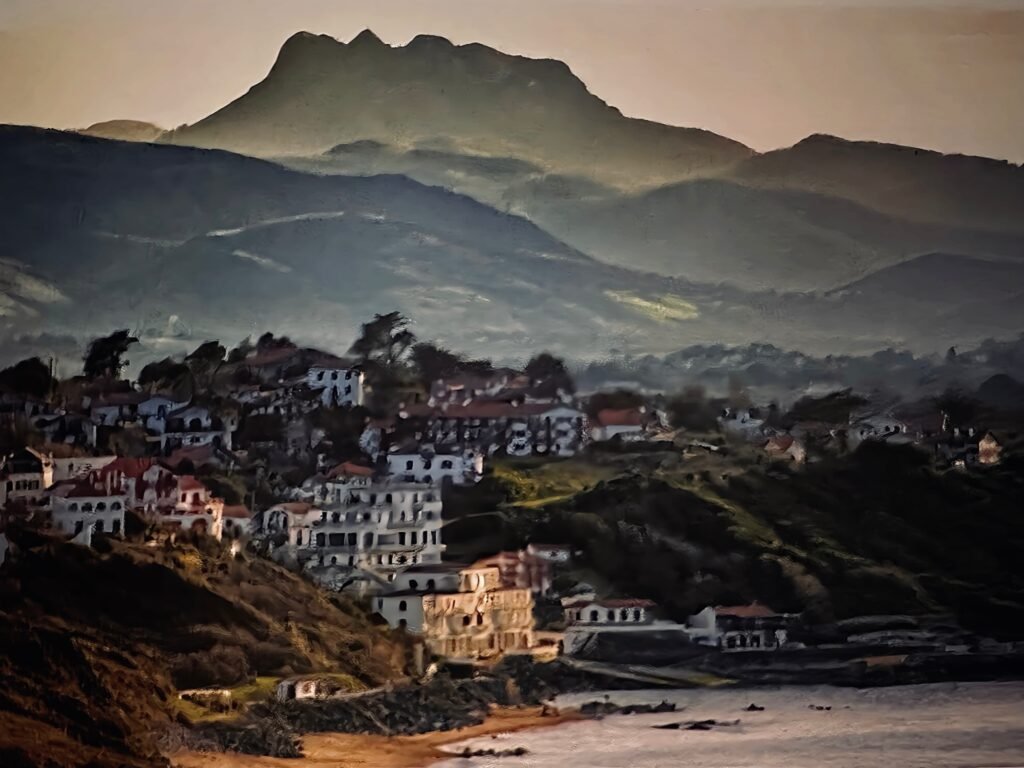 Getaria y Aiako Harriak al fondo