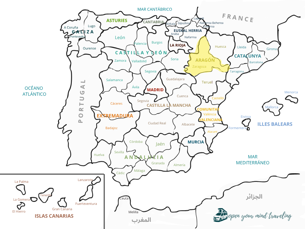 Un mapa muy “open your mind traveling” de Zaragoza
