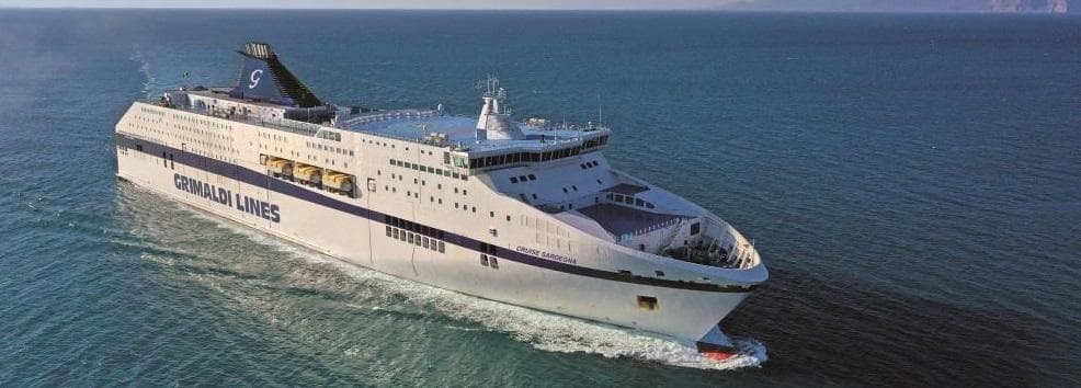 Conexiones de Grimaldi Lines de Barcelona a Porto Torres (Cerdeña). Imagen: Grimaldi Lines.com