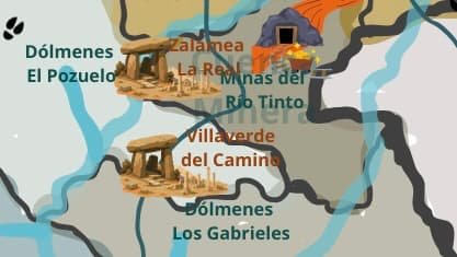 Un mapa muy "open your mind traveling" de los dólmenes
