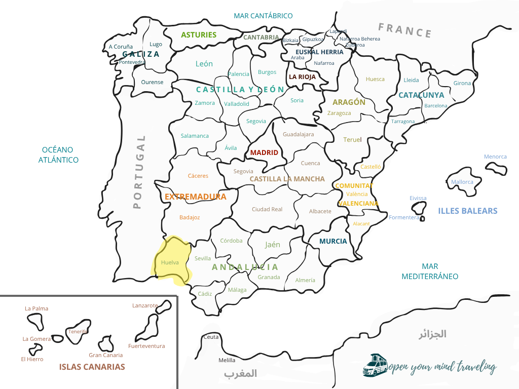 Un mapa muy "open your mind traveling" de la península ibérica