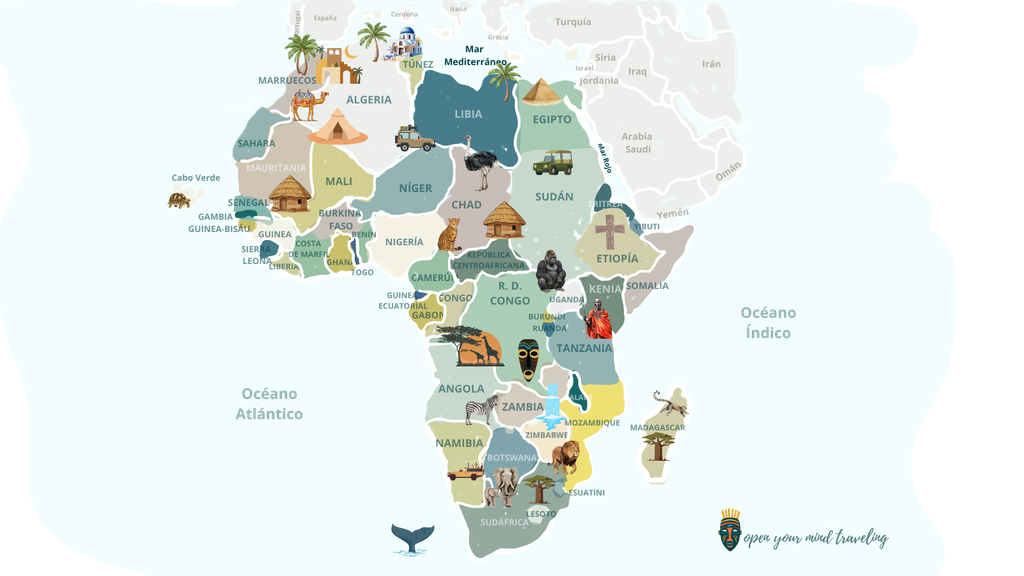Un mapa muy "open your mind traveling" de África